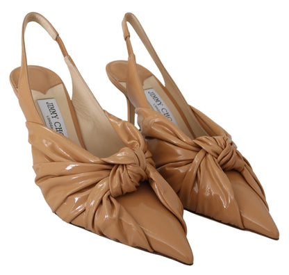 Jimmy Choo Zapatos de tacón Annabell 85 de cuero marrón caramelo