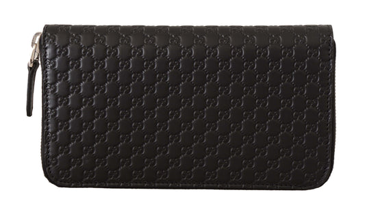 Cartera Gucci Negra Cartera Microguccissima de Cuero con Cremallera