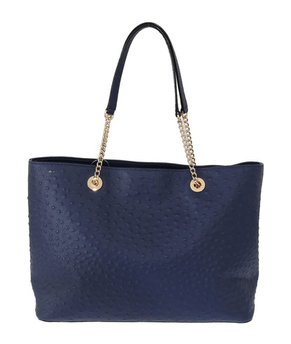 Kate Spade Bolso de cuero azul Halsey la vita de avestruz