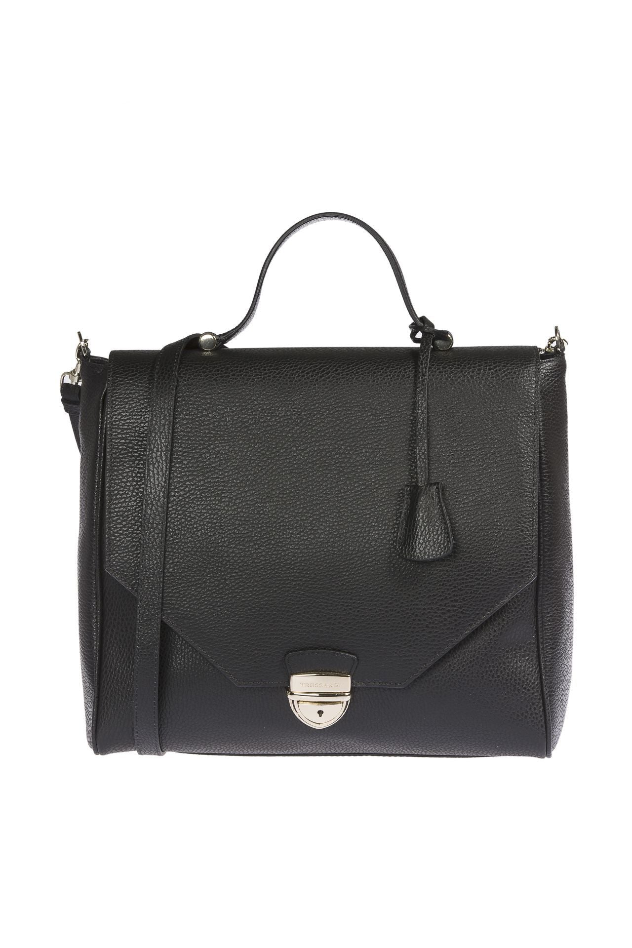 Trussardi Black Leather Women Handbag