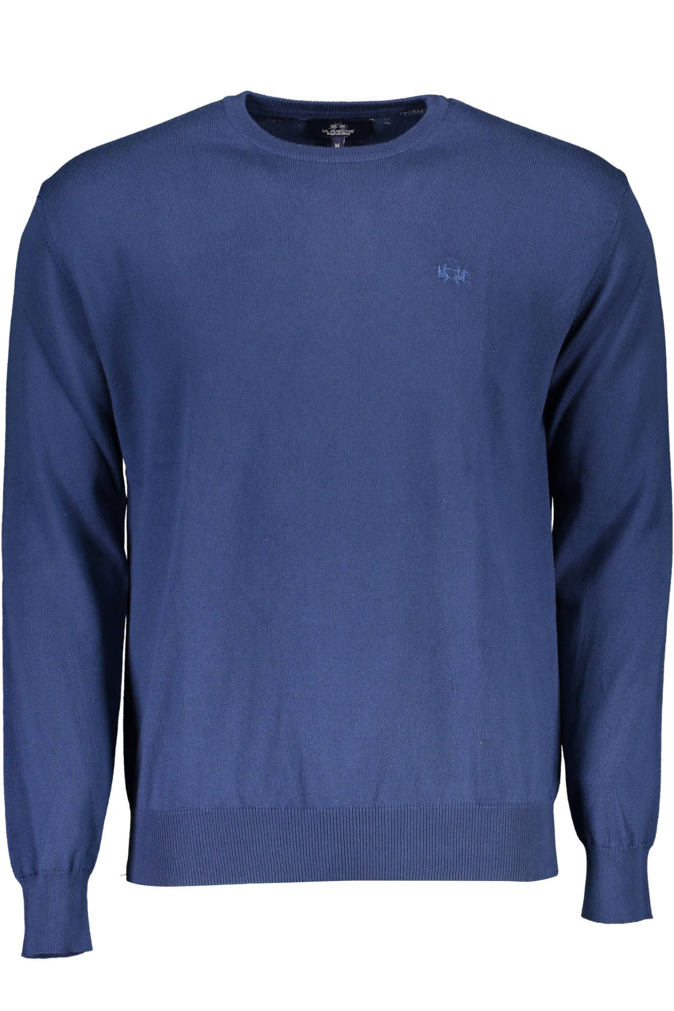 La Martina Blue Cotton Men Sweater