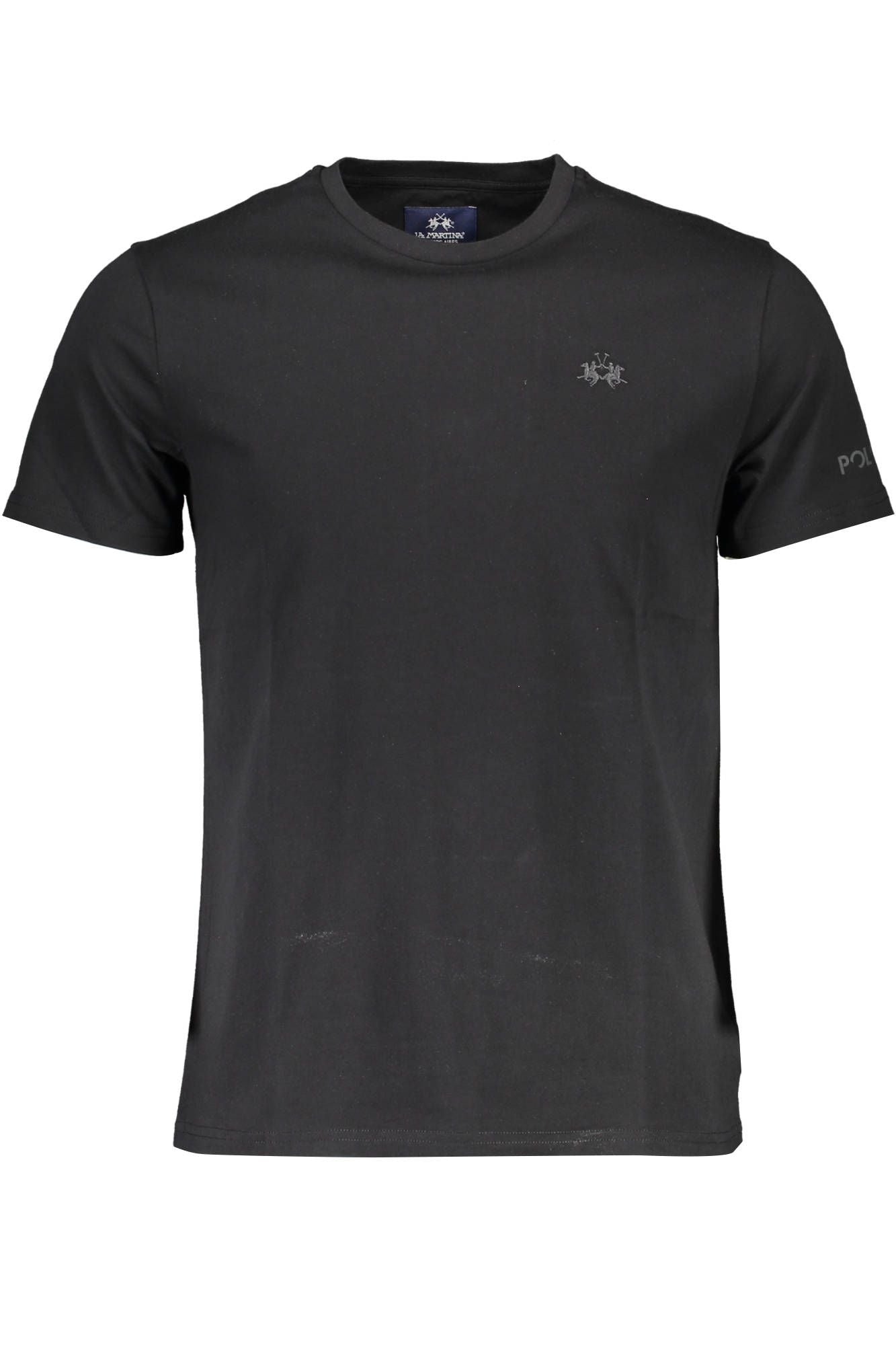 La Martina Black Cotton Men T-Shirt