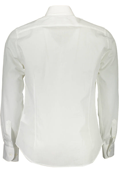 La Martina White Cotton Men Shirt