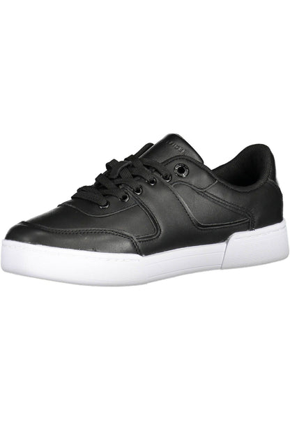 Tommy Hilfiger Black Leather Women Sneaker