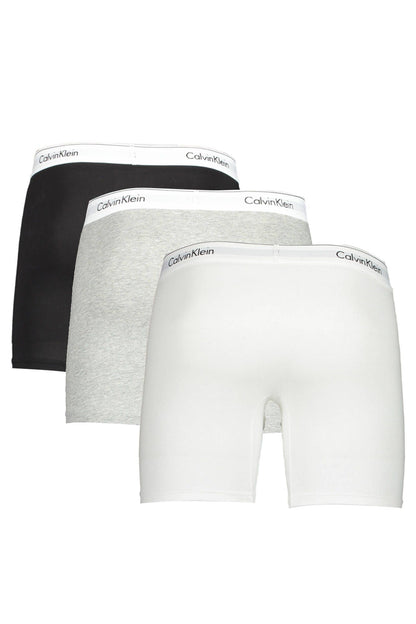 Calvin Klein Gray Cotton Men Boxer Brief