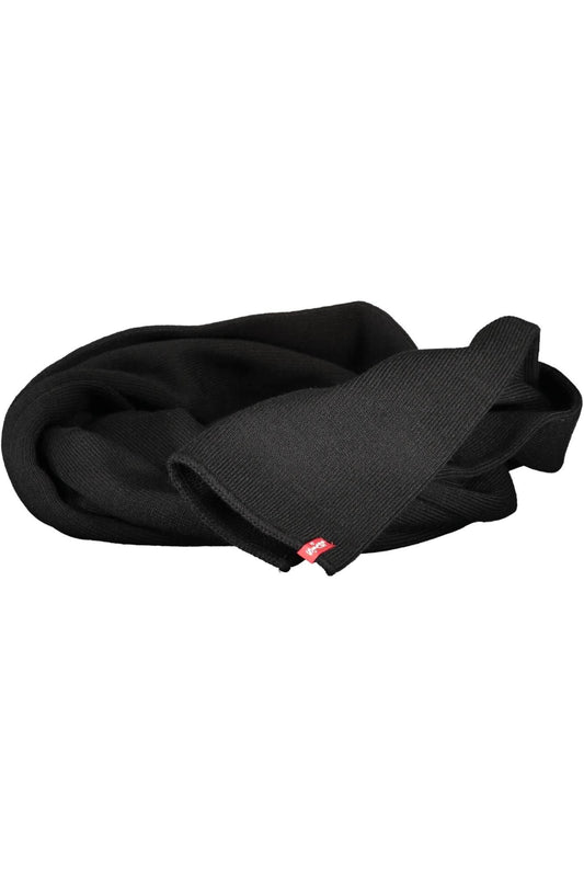 Levi's Black Acrylic Men Scarf