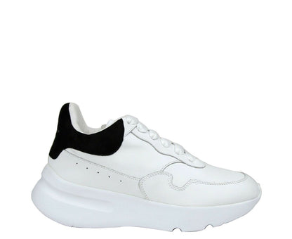 Alexander McQueen Alexander McQueen Zapatillas de ante de cuero blanco para mujer