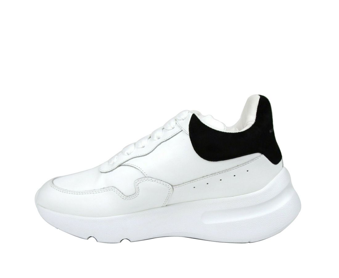 Alexander McQueen Alexander McQueen Zapatillas de ante de cuero blanco para mujer