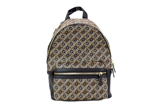 Marc Jacobs Signet Mochila mediana de cuero con logo estampado en negro