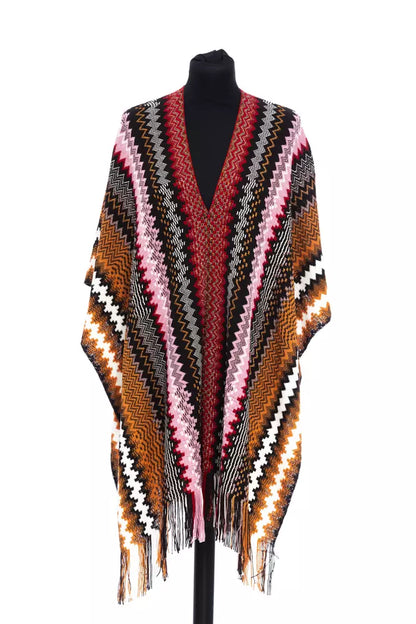 Poncho de lana multicolor Missoni