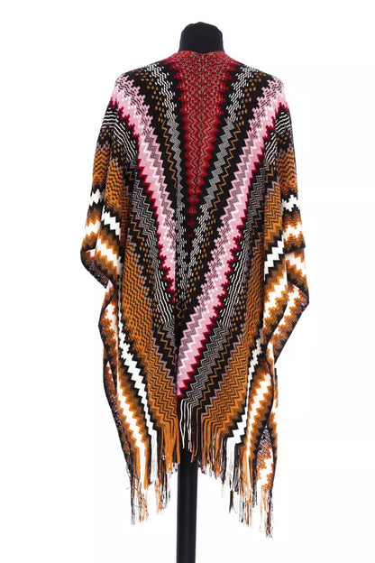 Poncho de lana multicolor Missoni