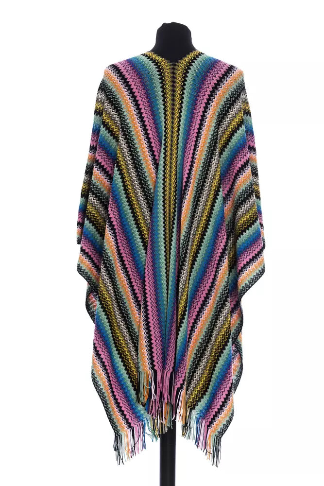 Poncho de lana multicolor Missoni