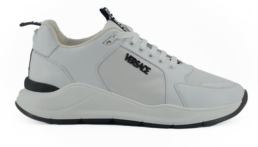 Zapatillas Versace de piel de becerro blanca