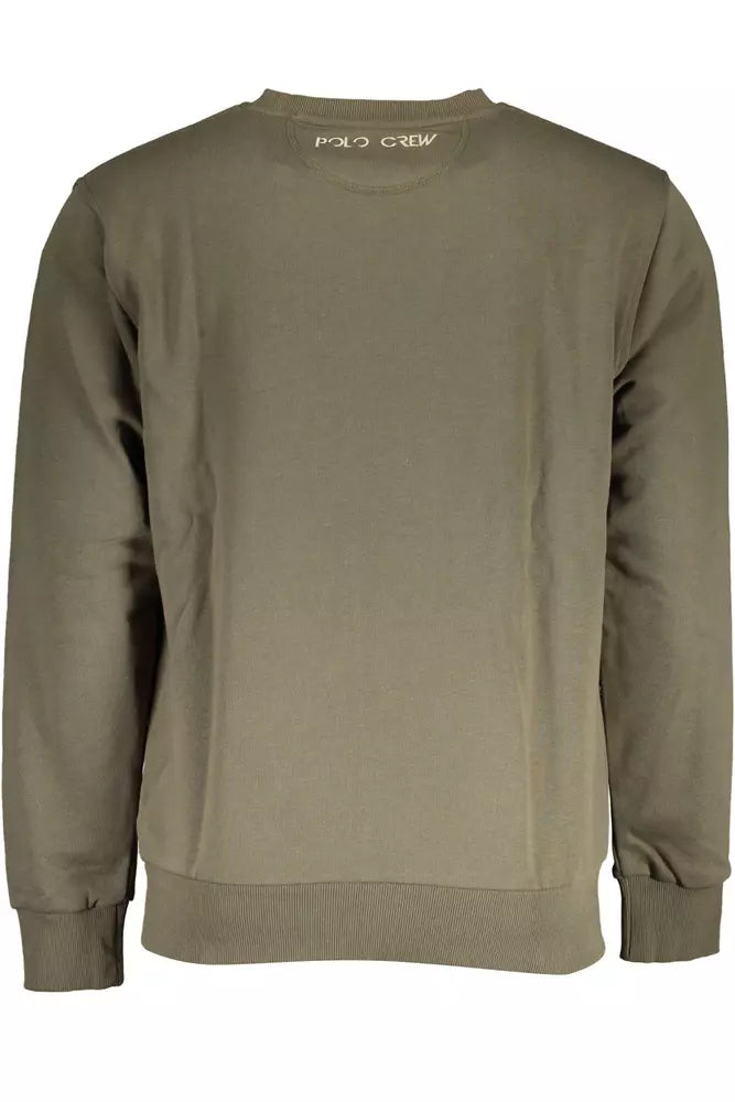 La Martina Green Cotton Men Sweater