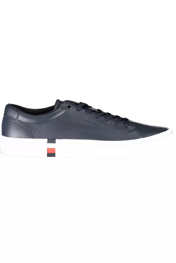 Tommy Hilfiger Blue Leather Men Sneaker