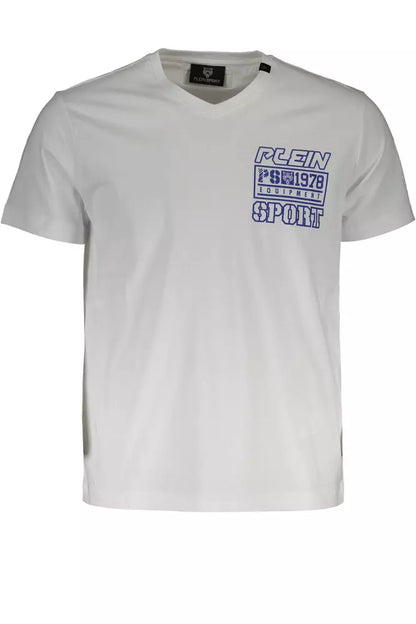 Plein Sport White Cotton Men T-Shirt