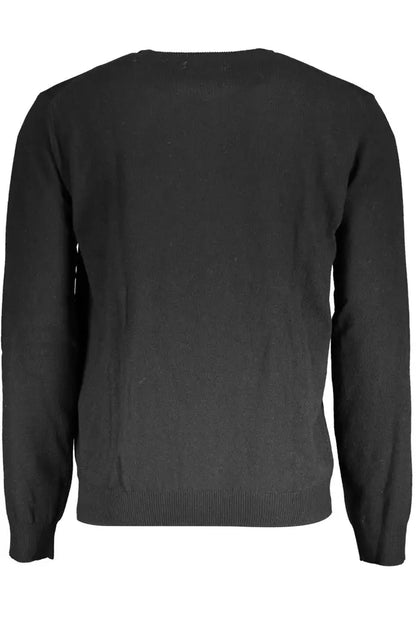 La Martina Black Wool Men Sweater