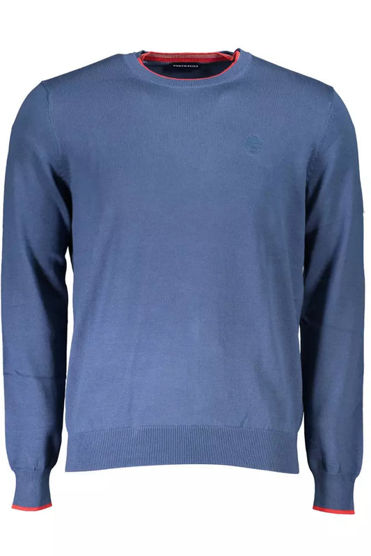 North Sails Blue Cotton Men Sweater