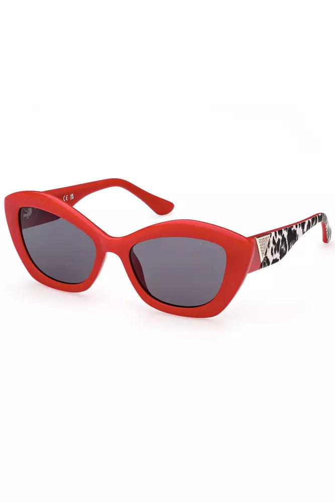 Guess Jeans Red Injected Plastic Women Sunglass