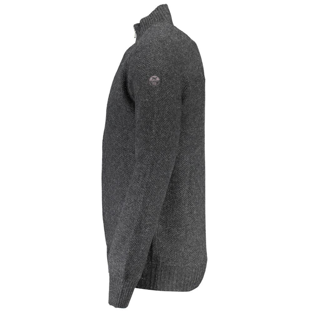 North Sails Gray Wool Men Cardigan