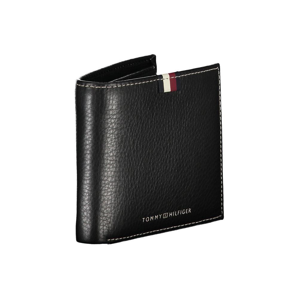 Tommy Hilfiger Black Leather Men Wallet