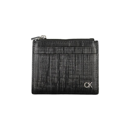 Calvin Klein Sleek Leather Card Holder with Zip Closure