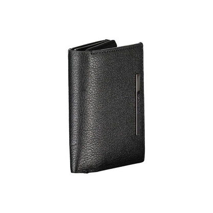 Calvin Klein Sleek Black Leather Wallet with Coin Purse