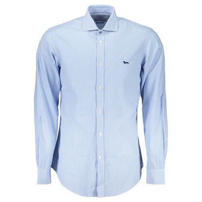 Harmont & Blaine Elegant Light Blue Striped Cotton Shirt