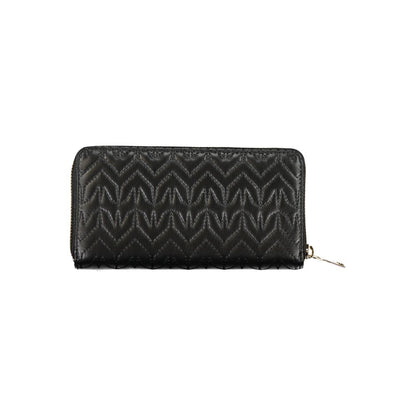 Patrizia Pepe Elegant Black Wallet with Contrasting Details