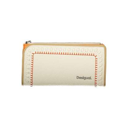 Desigual Chic Dual-Compartment White Wallet