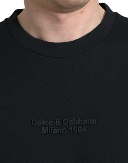 Dolce & Gabbana Elegant Leopard Print Crew Neck Tee