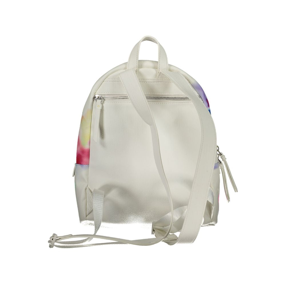 Desigual White Polyester Backpack