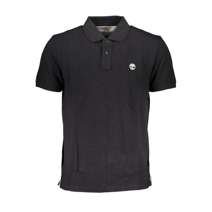 Timberland Black Cotton Polo Shirt