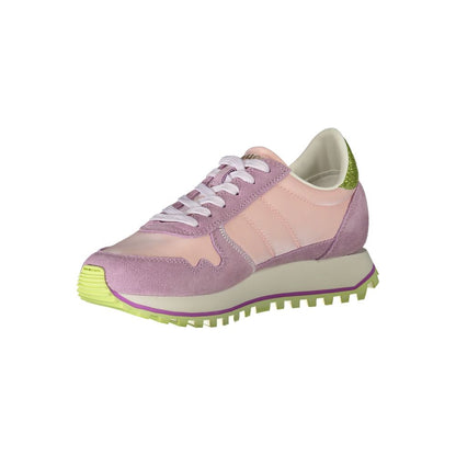 Blauer Pink Polyester Sneaker