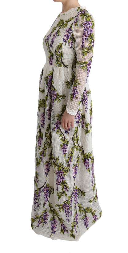 Dolce & Gabbana Elegant Maxi A-line Long Sleeve Dress