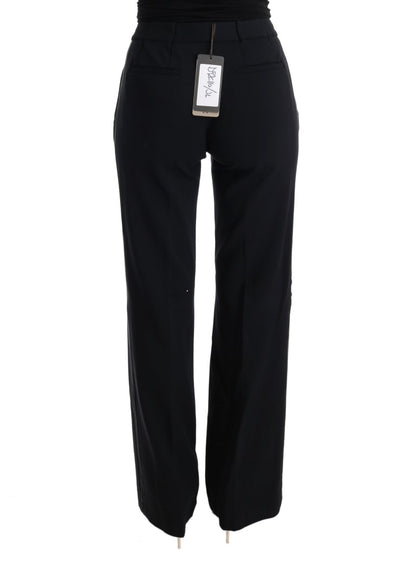 Ermanno Scervino Chic Black Bootcut Formal Pants