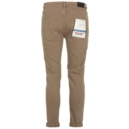 Fred Mello Elegant Brown Cotton Denim Trousers