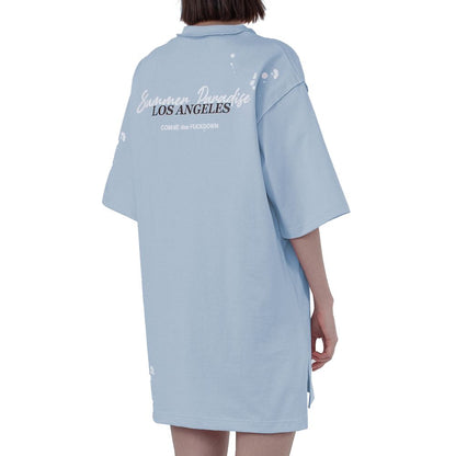 Comme Des Fuckdown Light Blue Cotton Women Dress