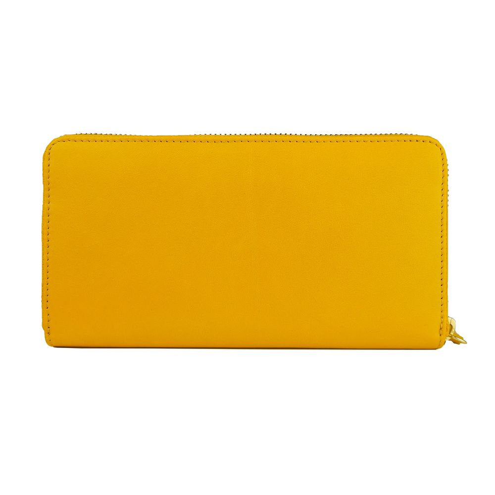 Cavalli Class Yellow Calfskin Women Wallet