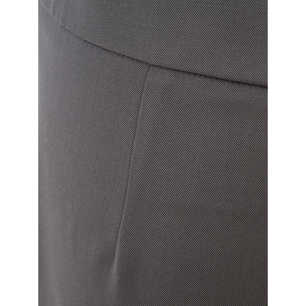 Lardini Chic Gray Wool Trousers for Sophisticated Style