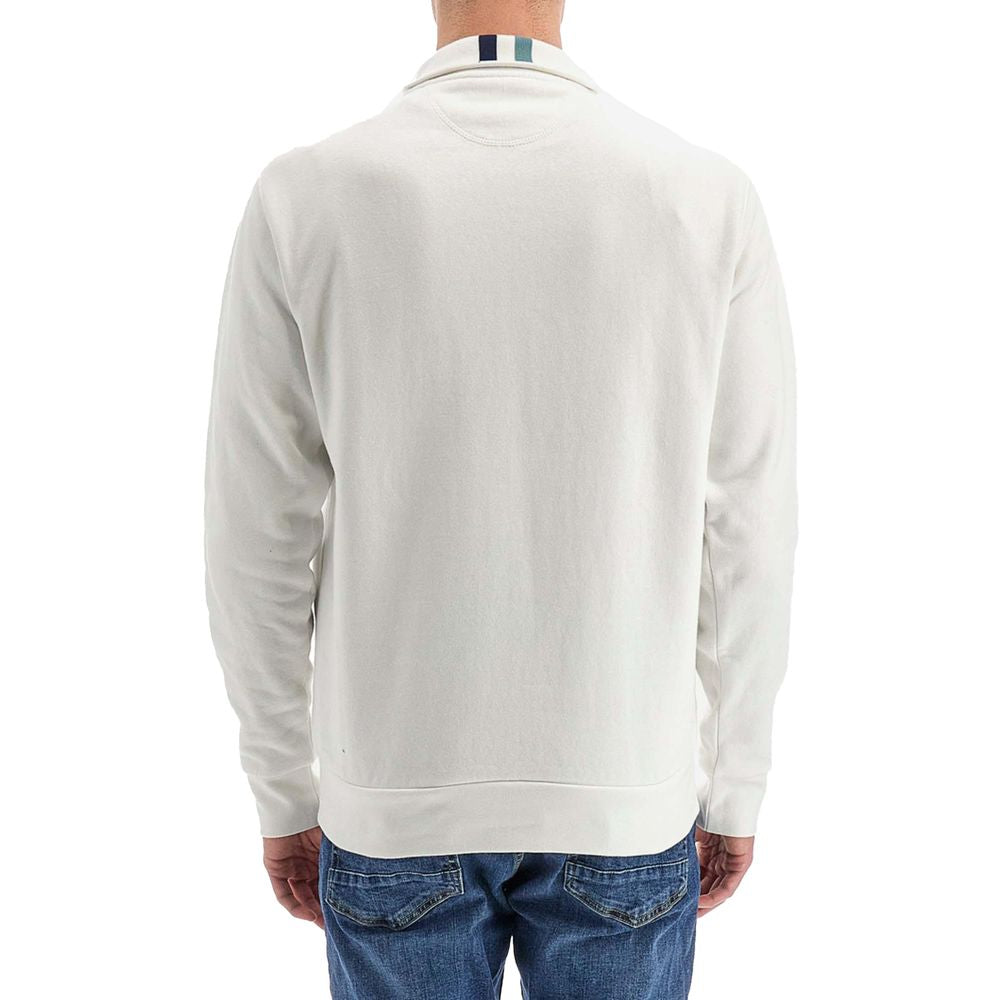 La Martina White Cotton Sweater