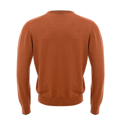 Gran Sasso Chic Orange Woolen Sweater for Sophisticated Men