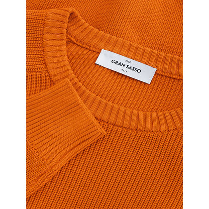 Gran Sasso Italian Cotton Chic Orange Sweater