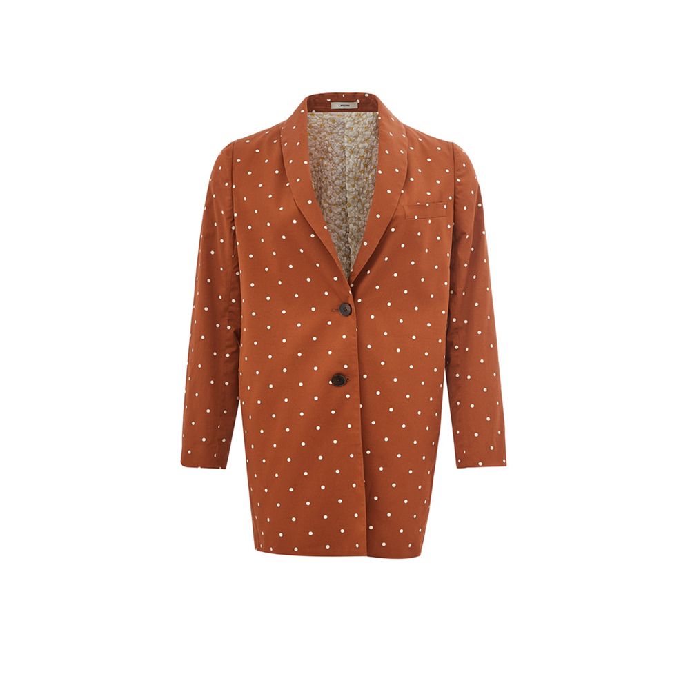 Lardini Chic Cotton Brown Jacket for the Modern Woman