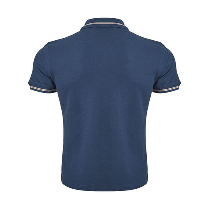 Corneliani Elegant Blue Italian Cotton Polo Shirt