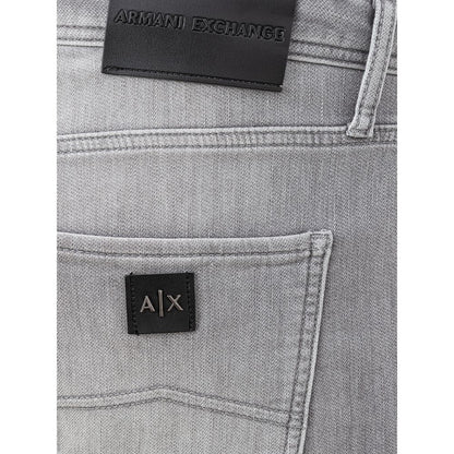 Armani Exchange Sleek Gray Cotton Denim Essentials