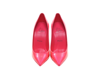 Christian Louboutin Sporty Kate Hot Pink Patent Leather High Heel Pumps