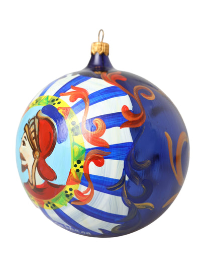 Dolce & Gabbana Multicolor Carretto Print Round Ornament Christmas Ball