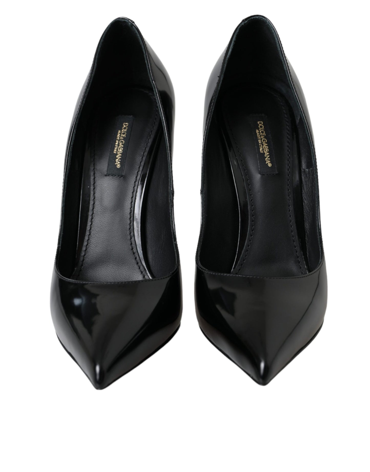 Dolce & Gabbana Black Patent Leather High Heels Pumps Shoes