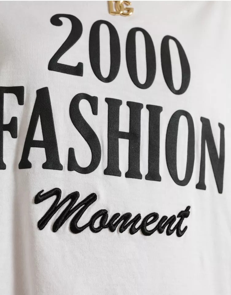 Dolce & Gabbana White 2000 Fashion Moment Lacing Detailed Tee T-shirt